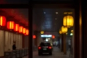 韩国电影码头夜戏主视觉，雨中长镜头与霓虹灯牌
