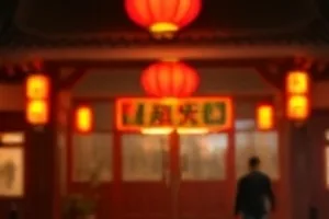 雨落忠武路老街上的伞与霓虹招牌